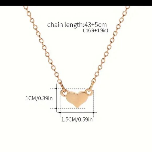 Necklace gold heart new e27 - Picture 2 of 2